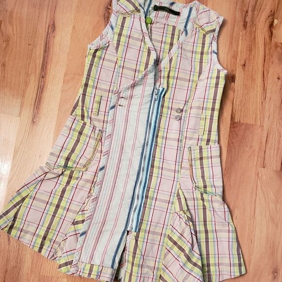 NWT Oilily Plaid Zip Up Pirates Jumper Dress - Picture 5 of 8
